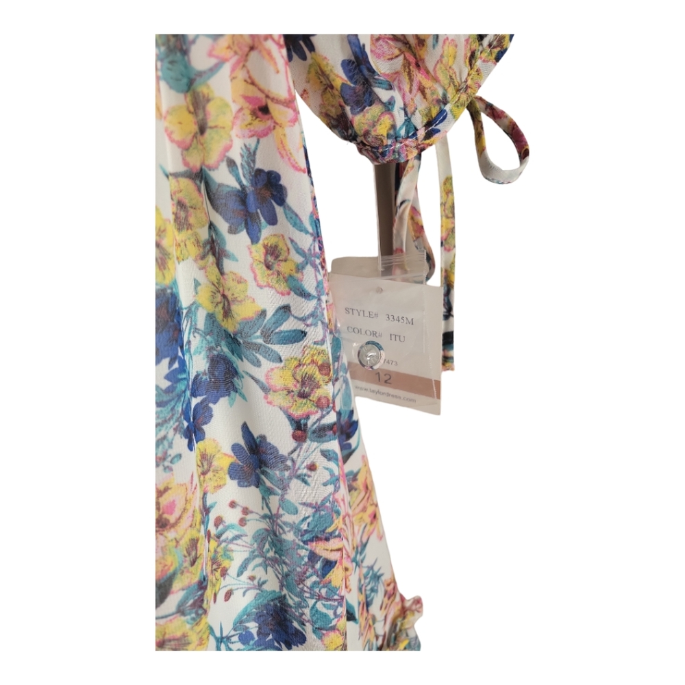 Taylor Floral Dress Fully Lined Size 12 - Picture 6 of 10